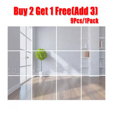 3D Mirror Tiles Wall Stickers