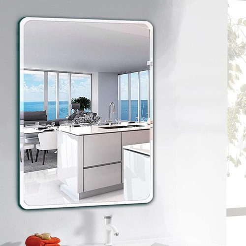 Frameless bathroom mirror wall - frameless,
