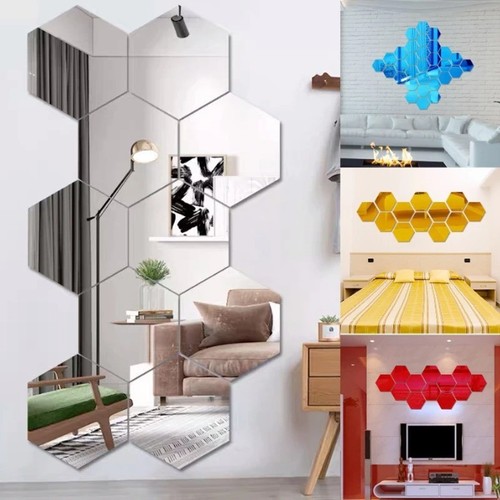 12pcs hexagon mirror - 12pcs,