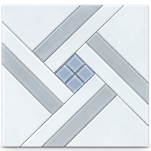 Glass mirror mosaic tiles self - mirror,