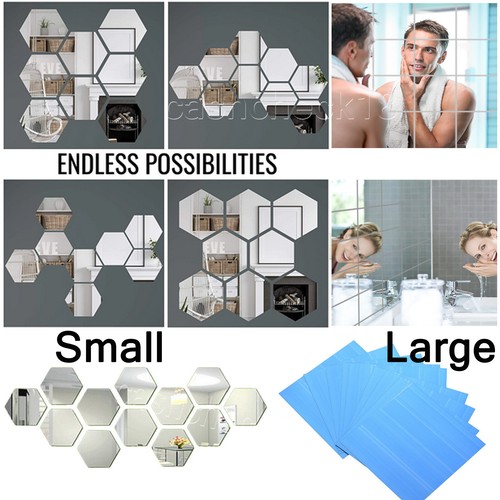 Square mirror tiles - square, 3d