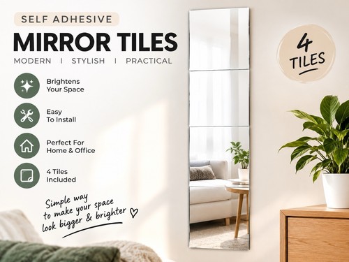 4pcs self adhesive mirror - self,