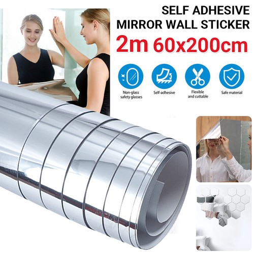 Large mirror wall sticker - 2m,
