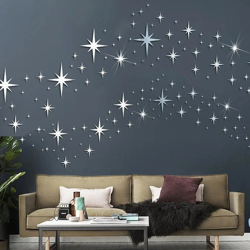 42pcs acrylic star mirror - acrylic,