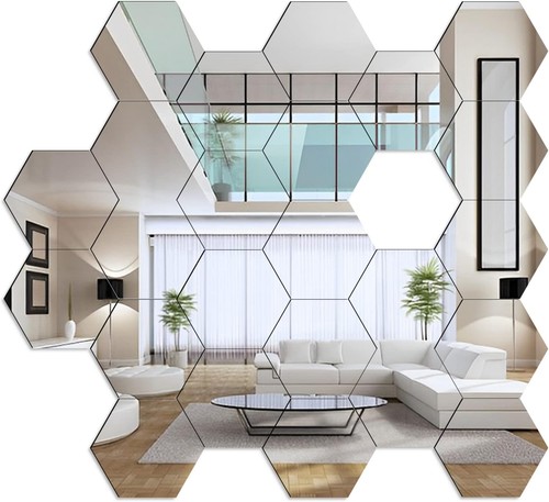 Large mirror tiles - tiles, wall