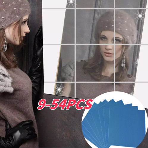 54pcs mirror tiles - 9-54pcs, wall