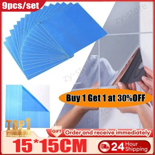 Glass mirror tiles - 9x,