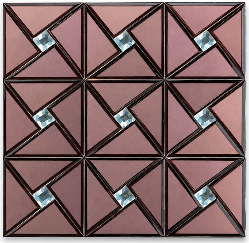 Glass mirror mosaic tiles self - glass,