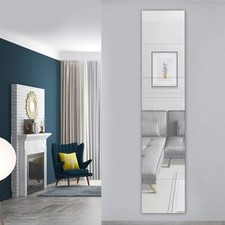 6x Glass Mirror Tiles Wall