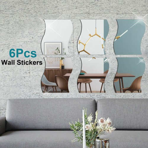 6pcs mirror tile - 6pcs, wall