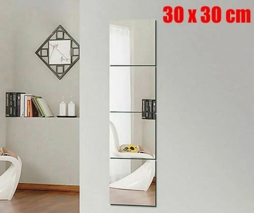 Large mirror tiles - large, wall